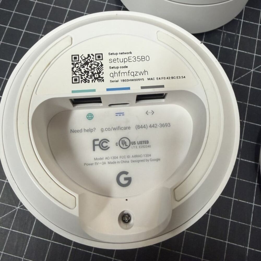 4-Pack Used Google Wifi AC1304 Mesh System AC1200 Dual-Band Router - Picture 3 of 3